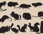 Rodent Silhouettes