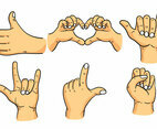 Hand Drawn Hand Gestures Vector Set