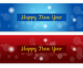 Abstract New Year Banners
