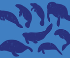 Manatee Silhouettes