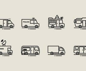 Minibus Icons