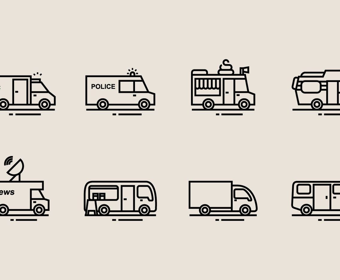 Minibus Icons
