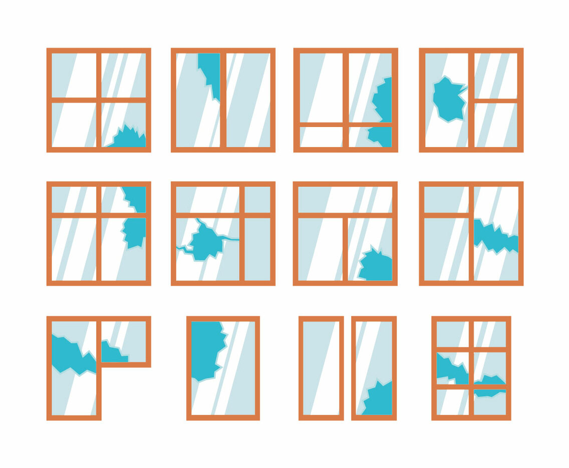 Vector Of Broken Window