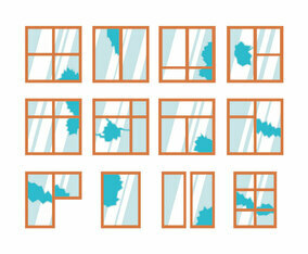 Vector Of Broken Window
