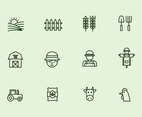 Vector Farm Thin Line Icon