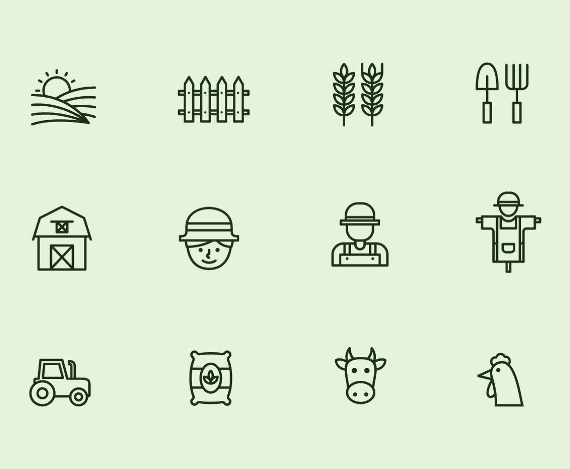 Vector Farm Thin Line Icon