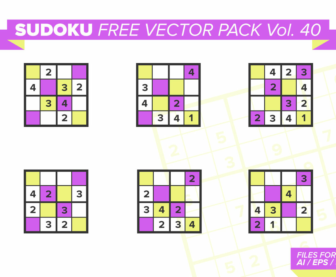Sudoku Free Vector Pack Vol. 40