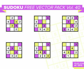 Sudoku Free Vector Pack Vol. 40
