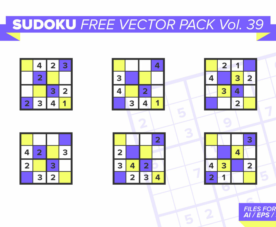 Sudoku Free Vector Pack Vol. 39