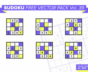 Sudoku Free Vector Pack Vol. 39