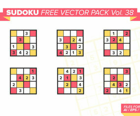 Sudoku Free Vector Pack Vol. 38