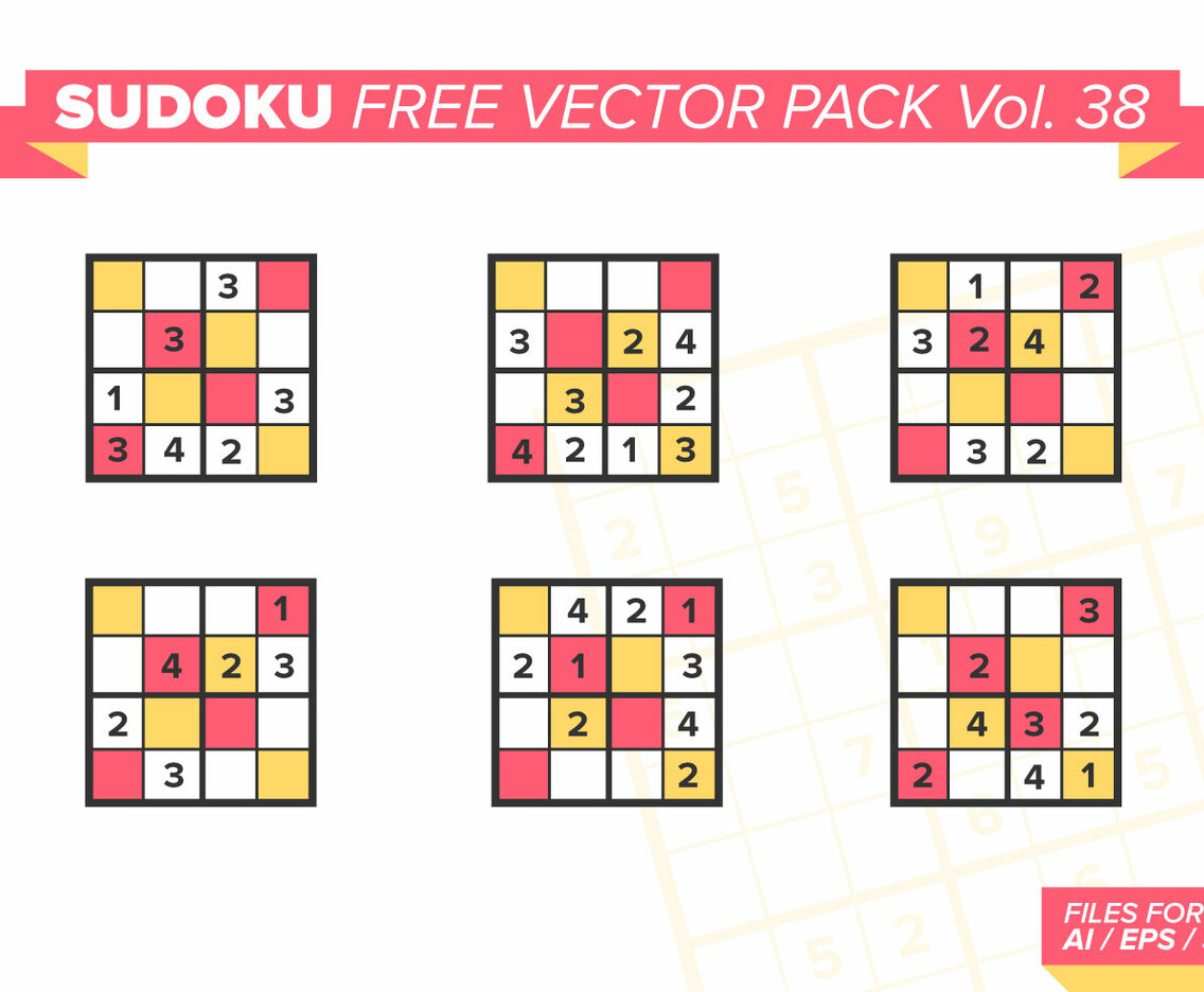 Sudoku Free Vector Pack Vol. 38