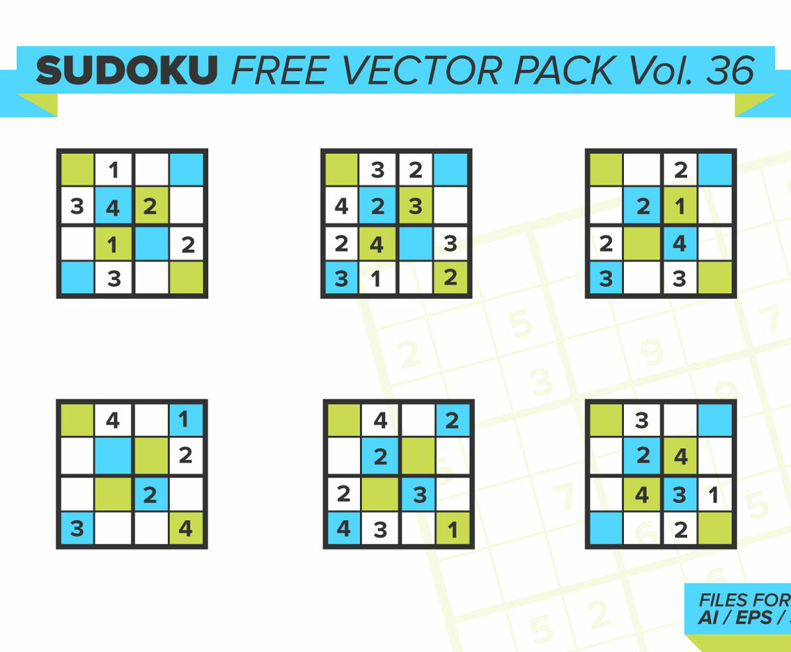 Sudoku Free Vector Pack Vol. 36