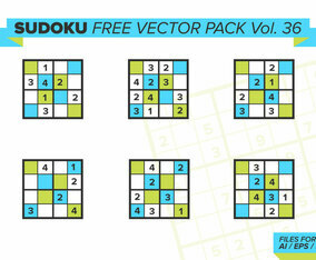 Sudoku Free Vector Pack Vol. 36