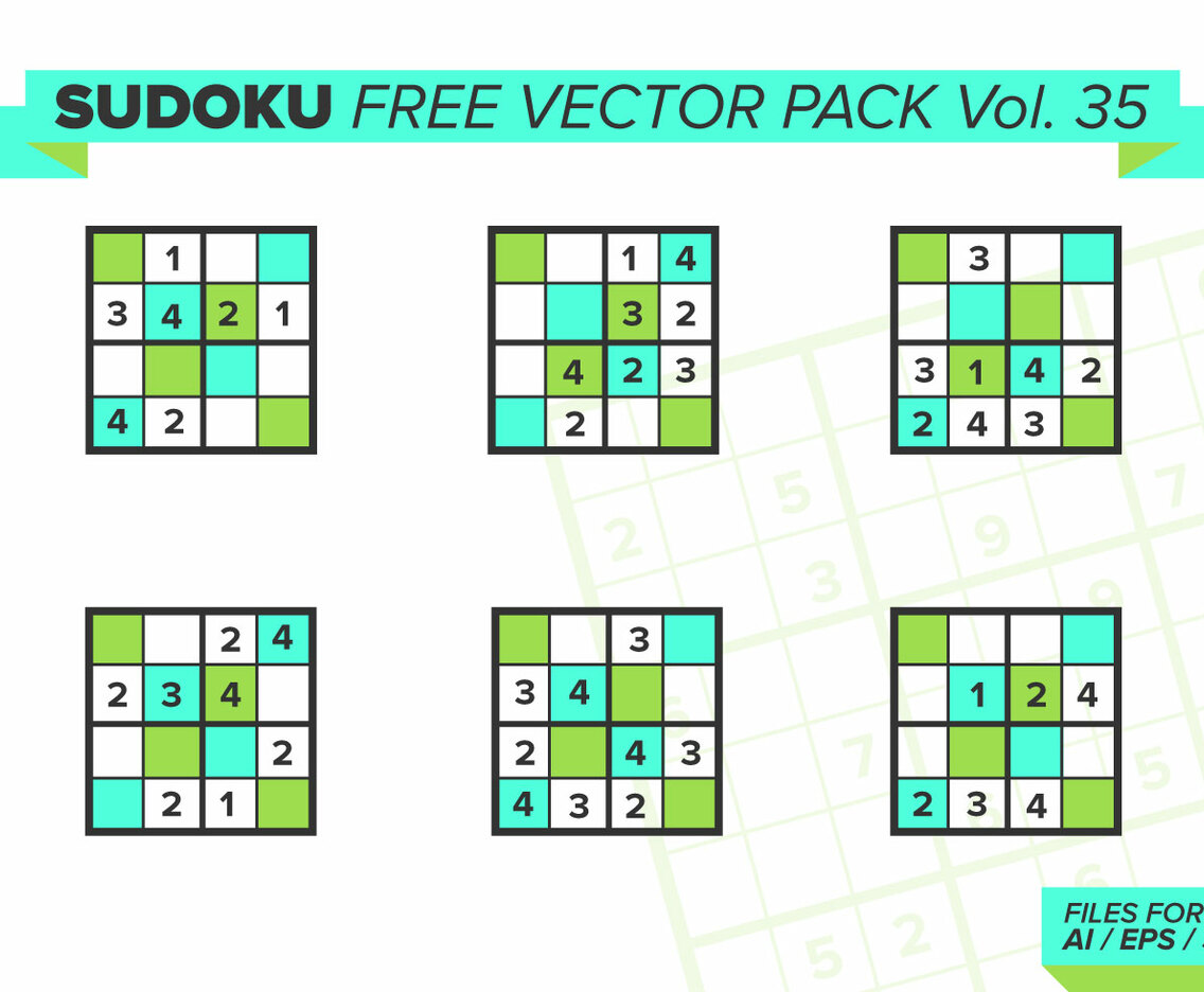 Sudoku Free Vector Pack Vol. 35