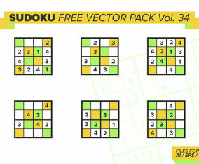 Sudoku Free Vector Pack Vol. 34