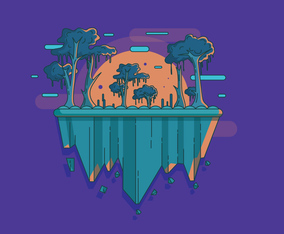 Swamp Landscape 2 Vector | FreeVectors
