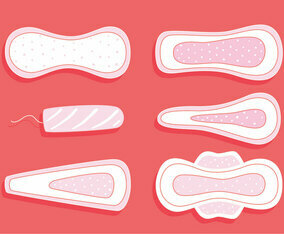 Feminine Hygiene Collection Vector