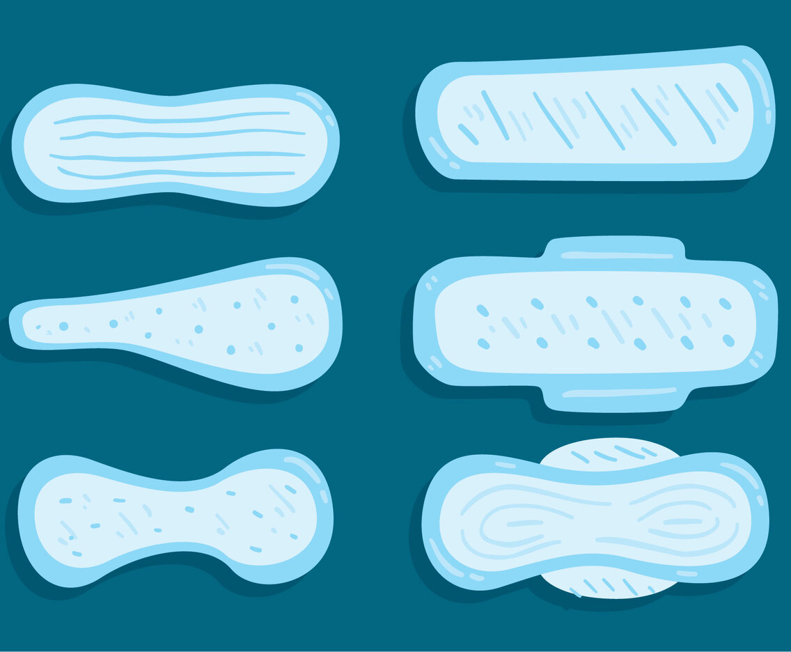 Blue Tampon Feminine Hygiene Vector