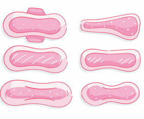 Hand Drawn Pink Tampon Vector