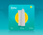 Qatar Weather Illustration