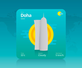 Qatar Weather Illustration