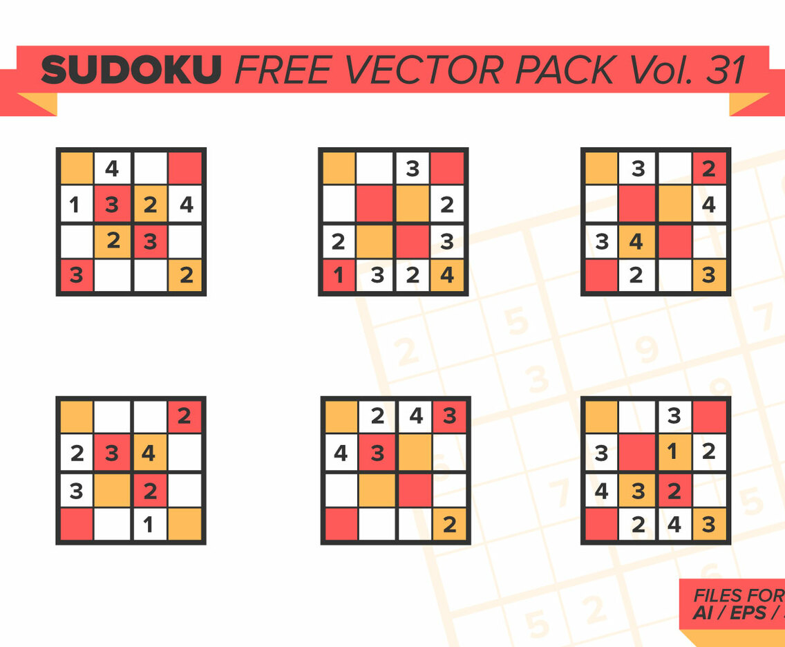 Sudoku Free Vector Pack Vol. 31