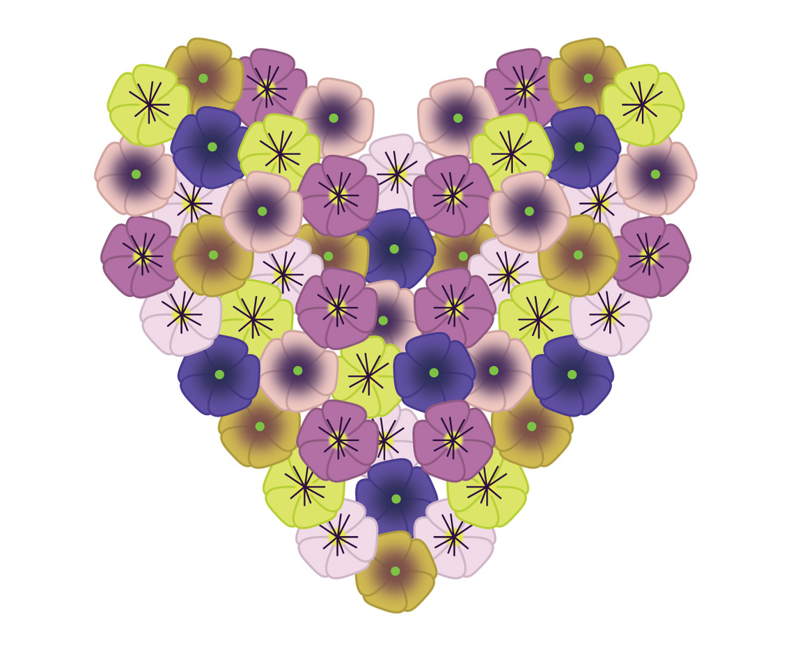 Pansy Heart