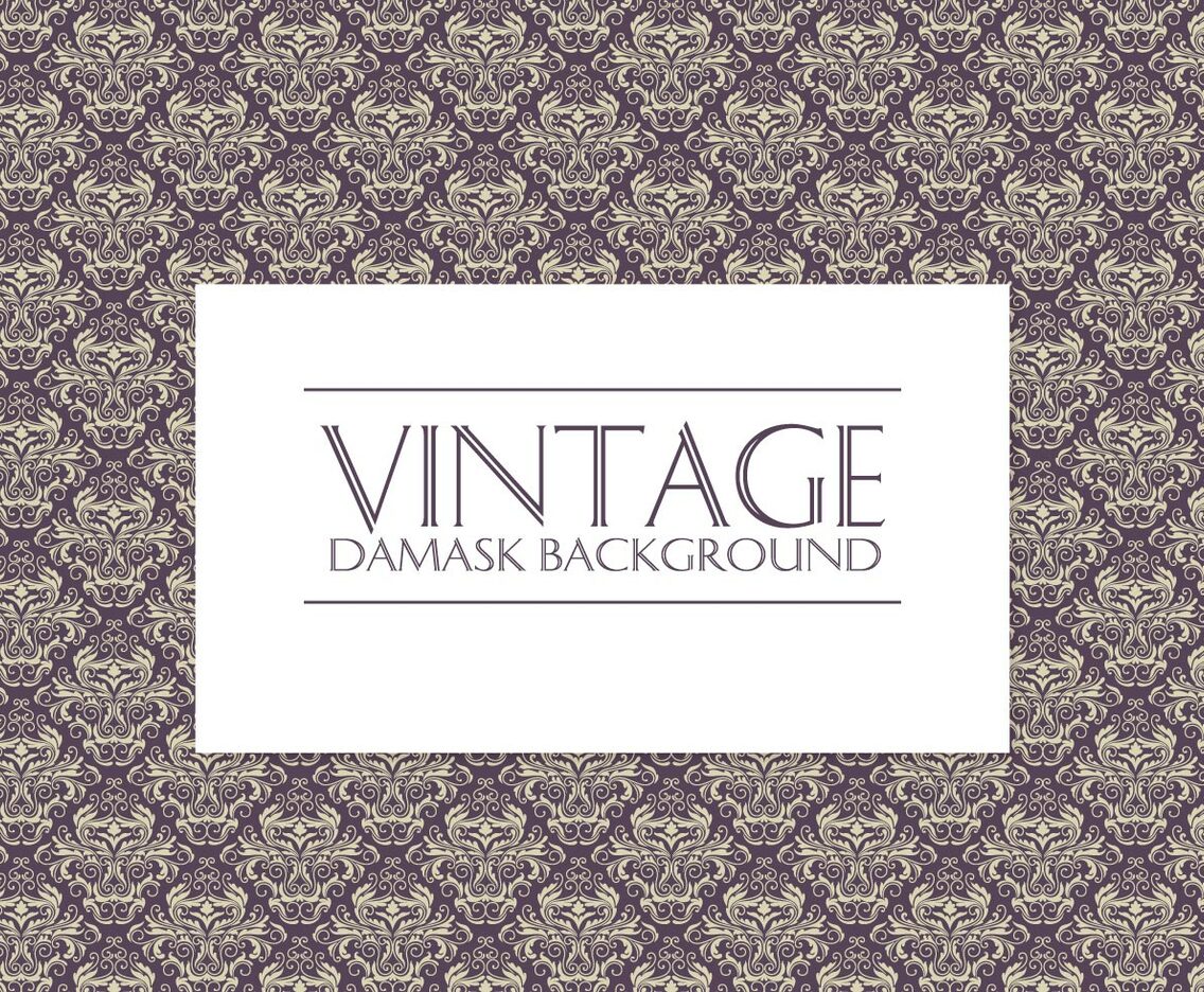 Vintage Damask Pattern Background