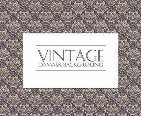 Vintage Damask Pattern Background