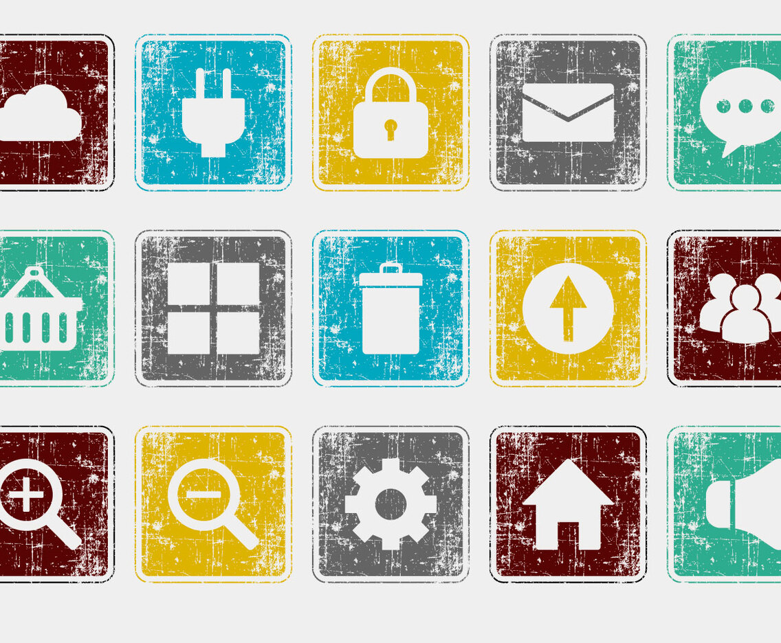 Grunge Miscellaneous Iocn Set