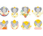 Ganesh Icons Vector