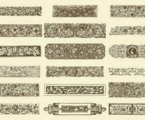 Scrollwork Floral Divider Vectors