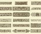 Scrollwork Floral Divider Vectors