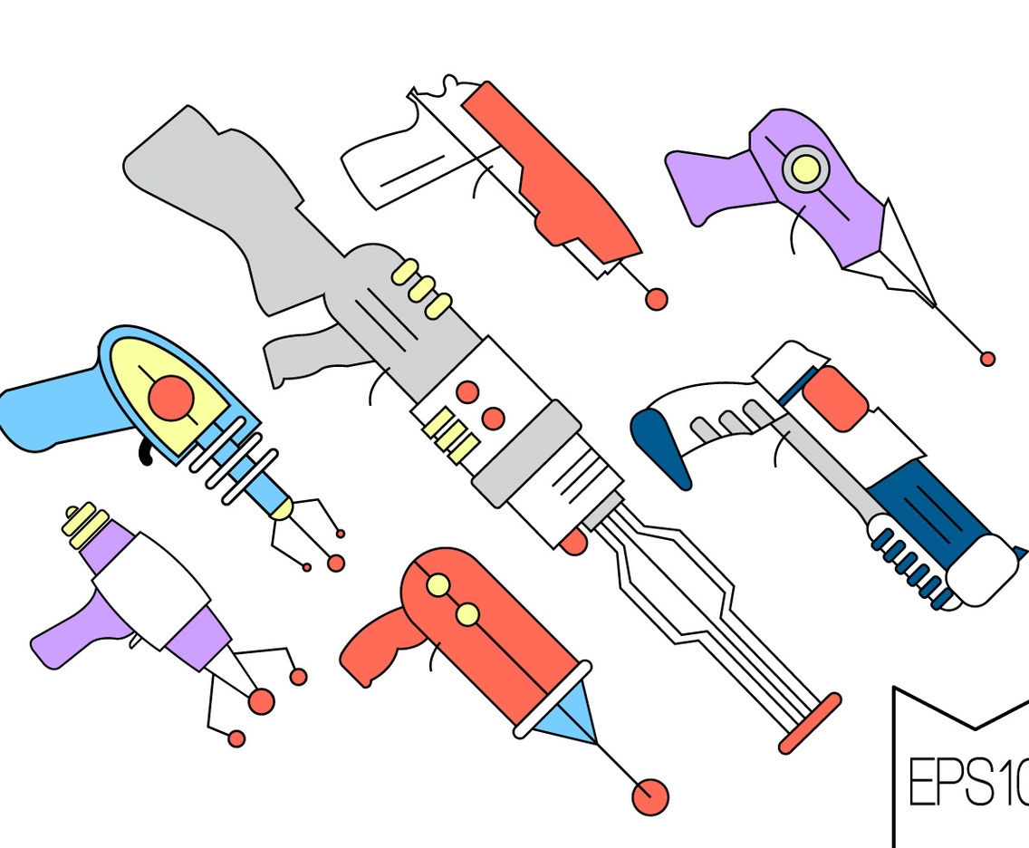 Free Vector Laser Guns