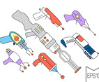 Free Vector Laser Guns