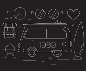 Free Hippie Vector Illustration