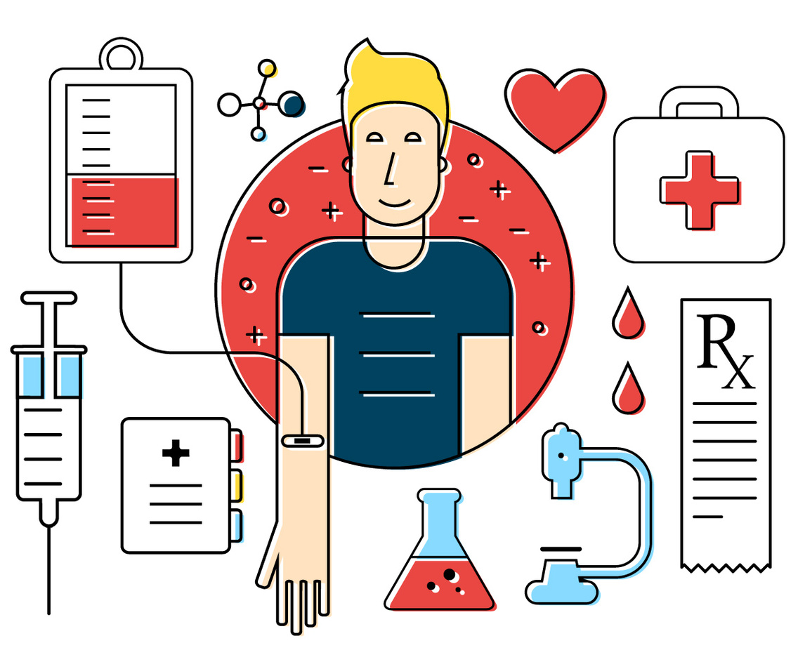 Blood Drive Vector Illustration
