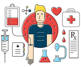 Blood Drive Vector Illustration