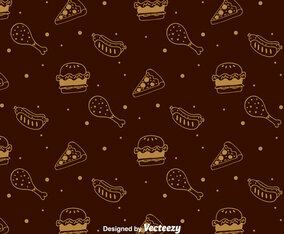 Hand Drawn Fast Food Pattern