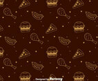 Hand Drawn Fast Food Pattern