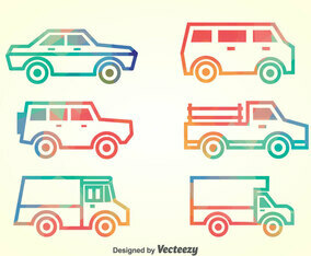Cars Collection Vector Set