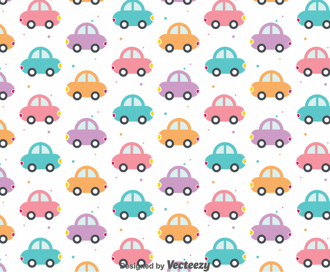 Colorful Cute Cars Pattern
