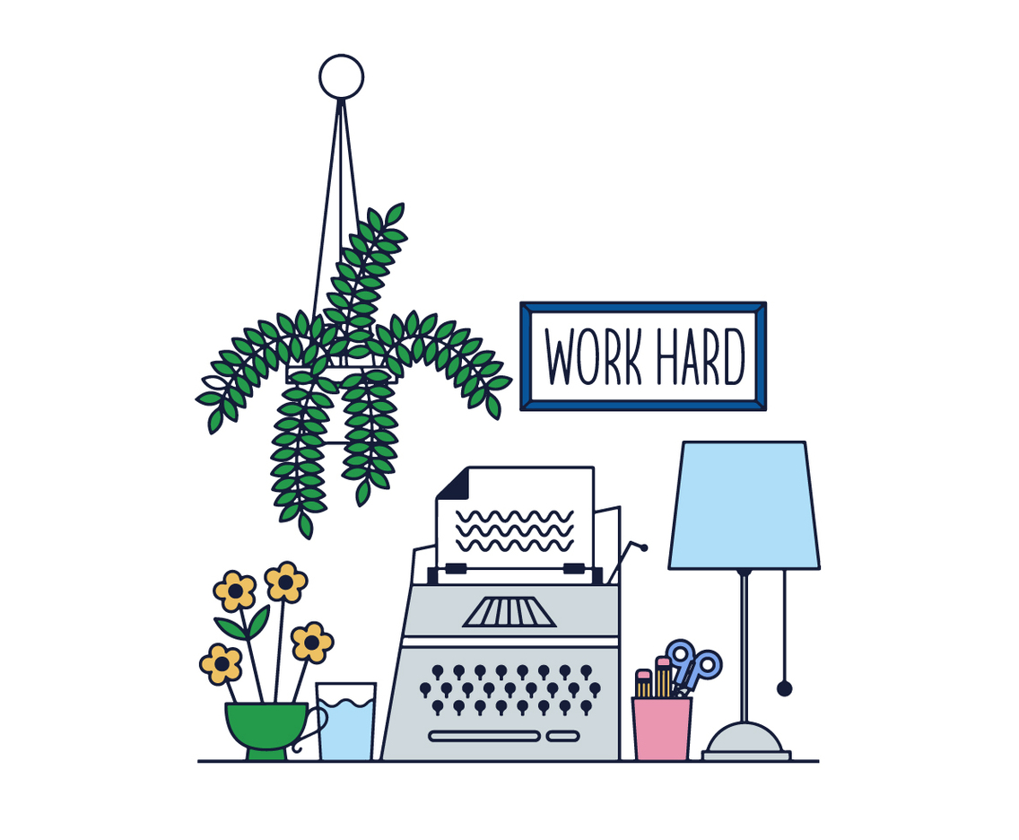 Free Working Desk Vector