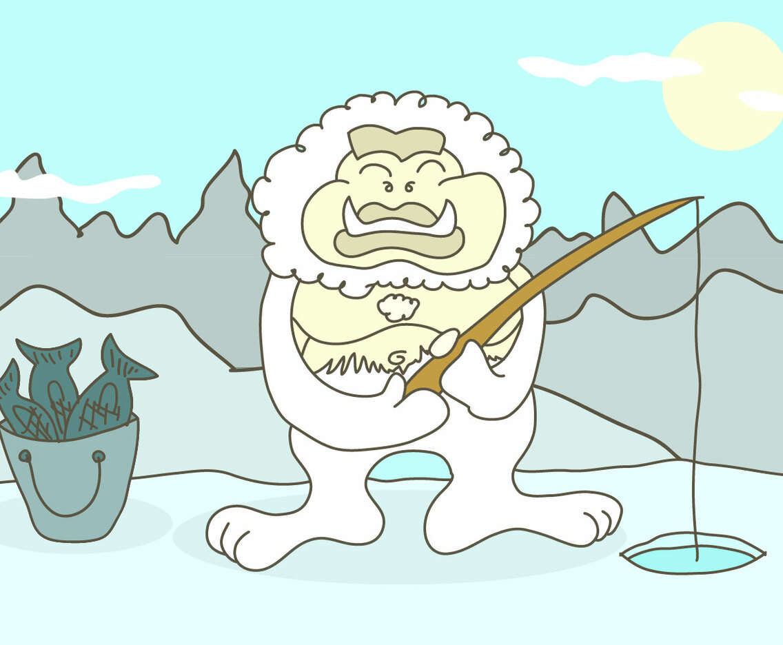 Yeti Cartoon Illustration Vector