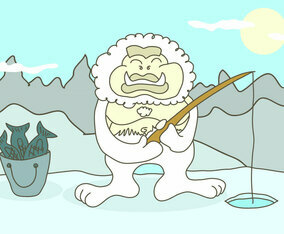 Yeti Cartoon Illustration Vector