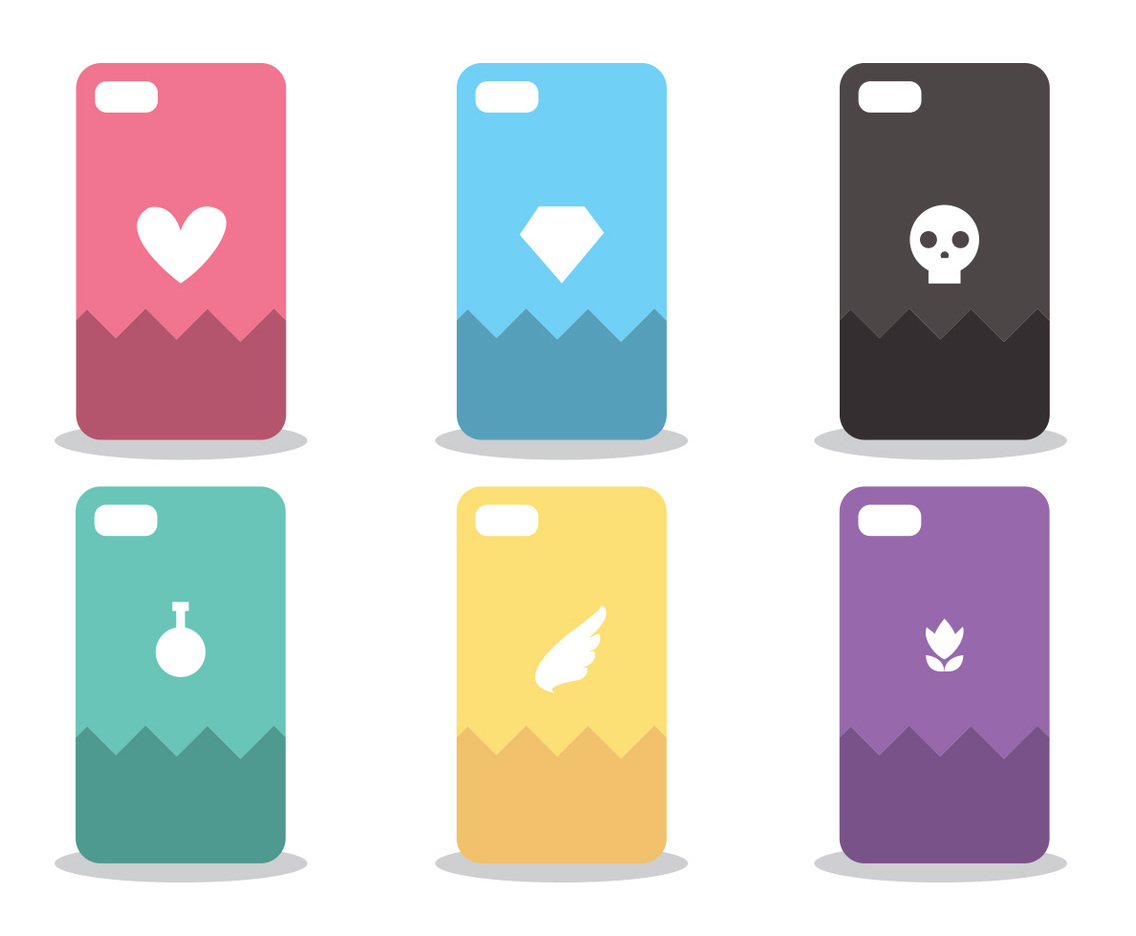 Phone Case Pattern Vector Set