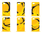 Yellow Abstract Phone Case Pattern Vector Set