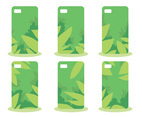 Green Jungle Phone Case Pattern Vector Set