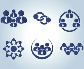Working Together Icons Vector